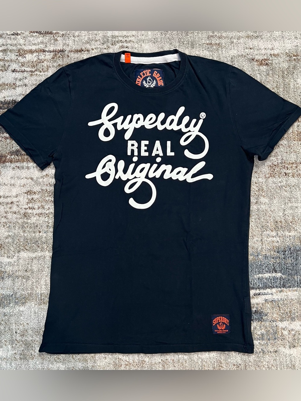 SUPERDRY Real Original Athletic Grade Navy Blue Tee